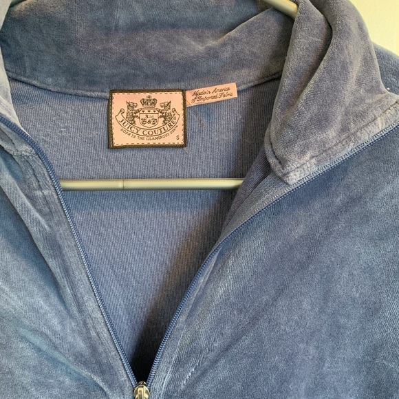 juicy couture navy velour zipup! - Picture 3 of 4